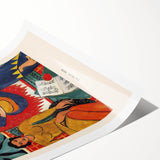 Extra large wall art featuring line art flowers in black on white, rolled print format, ideal for large living room decor.