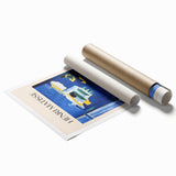 Extra large rolled print featuring a Henri Matisse-inspired floral design in vibrant colors.