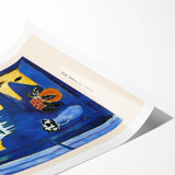 Extra large rolled print featuring line art flowers in minimalist style, suited for large living room wall art.