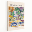 Abstract Henri Matisse design in vibrant colors on stretched canvas, suitable for kitchen wall art.