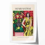 Rolled print of a Henri Matisse-inspired floral design in vibrant colors, ideal for art wall dining room.