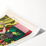 Extra large rolled print featuring line art flowers in black on white, ideal for large living room wall art.