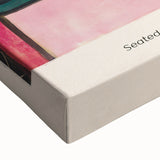 Black and white landscape painting on stretched canvas, featuring a minimalist style, ideal for bedroom wall art.