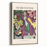 Framed canvas featuring a colorful Henri Matisse landscape painting, perfect for adding a vintage touch to any room.
