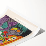 Extra large wall art of line art flowers in black on white, rolled print, ideal for large living room wall decor.