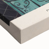 Large art of a black and white abstract landscape on stretched canvas, suitable for bedroom wall decor.