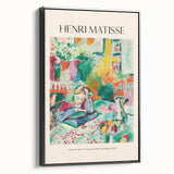 Black and white landscape art painting on framed canvas, featuring a vintage poster style, ideal for bedroom decor.