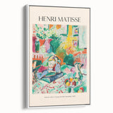 Framed canvas of a vintage-style landscape painting in black and white, ideal for bedroom wall art.