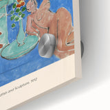 Large abstract wall art by Henri Matisse in mid-century modernist style, featuring vibrant color blocks on acrylic glass.