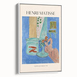 Framed canvas featuring a vintage poster art style landscape painting in black and white tones, ideal for bedroom wall art.