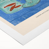 Art Deco poster featuring a Henri Matisse design in vibrant colors on rolled canvas, suitable for dining room wall art.