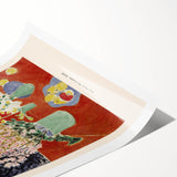 Extra large wall art featuring line art flowers in black on white, rolled print, ideal for large living room wall decor.