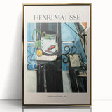 Mid-century modernist art depicting abstract forms in bold colors on a framed acrylic, suitable for nursery wall decor.