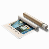 Extra large rolled print featuring Henri Matisse-inspired floral art in vibrant colors, ideal for classy bathroom wall art.