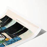 Extra large wall art featuring line art flowers in black on a white background, ideal for large living room decor.