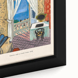 Extra large framed canvas featuring a textured, colorful abstract design in black, ideal for living room wall decor.