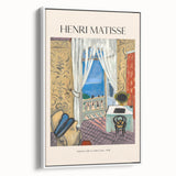 Framed canvas of a vintage landscape painting in muted black and white, ideal for bedroom wall art.