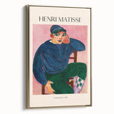 Framed canvas of a vintage Henri Matisse landscape painting featuring vibrant colors.