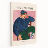 Modernist Henri Matisse-inspired artwork on stretched canvas, featuring abstract shapes in bold colors.