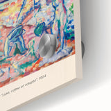 Large abstract wall art print by Henri Matisse in mid-century modernist style, featuring vibrant colors on acrylic.