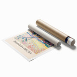 Extra large rolled print featuring a Henri Matisse-inspired floral design in vibrant colors.