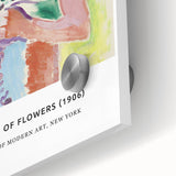 Large abstract wall art featuring mid-century modernist designs in vibrant colors on acrylic glass.