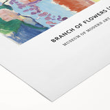 Art deco poster featuring geometric shapes in muted tones on rolled canvas, suitable for dining room decor.