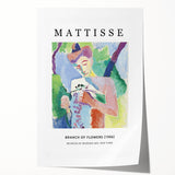 Extra large rolled print of a floral Henri Matisse design in vibrant colors.