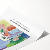 Extra large wall art featuring line art flowers in black on white, rolled print, ideal for large living room wall decor.