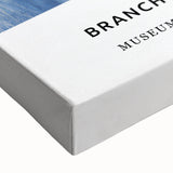 Large art depicting a black and white landscape painting on stretched canvas, suitable for bedroom wall decor.