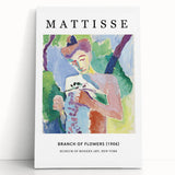 Large black and white abstract Henri Matisse design on stretched canvas, ideal for kitchen wall art or bedroom ambiance.