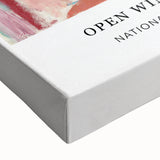 Black and white landscape painting on stretched canvas, featuring minimalist style, ideal for bedroom wall art.