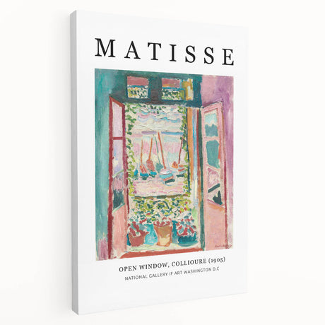 Abstract Henri Matisse-inspired art on stretched canvas featuring bold primary colors, ideal for kitchen wall art.
