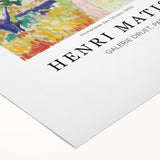 Art deco poster featuring geometric patterns and muted gold and teal colors on rolled canvas, suitable for dining room walls.