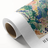 Art Deco poster of abstract shapes in pastel colors on rolled canvas, suitable for nursery wall art or dining room decor.