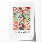 Extra large rolled print of a Henri Matisse-inspired floral design in vibrant colors, ideal for art wall dining room.