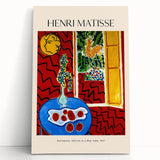 Black and white abstract design on stretched canvas, featuring fluid, organic shapes.