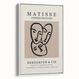 Framed canvas of a vintage poster art landscape, featuring muted earth tones, ideal for bedroom wall decor.