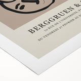 Art deco poster featuring geometric patterns and bold colors on rolled canvas, suitable for dining room decor.