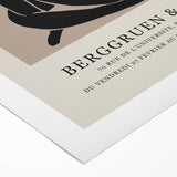 Art Deco poster featuring geometric patterns in bold colors on a rolled canvas, suitable for dining room decor.