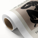 Art Deco style poster featuring geometric shapes in muted gold and green, ideal for nursery wall art or dining room decor.