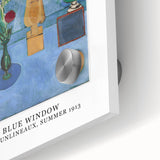 Large abstract wall art in mid-century modernist style, featuring bold shapes in primary colors on acrylic glass.