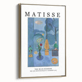 Framed canvas of a vintage Henri Matisse landscape painting, featuring vibrant colors on a black background.