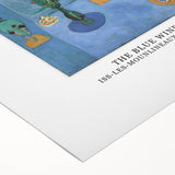 Art deco poster featuring geometric and floral patterns in vibrant colors on rolled canvas, suitable for dining room decor.