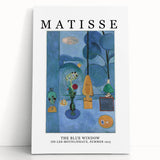 Black and white abstract Henri Matisse design on stretched canvas, ideal for kitchen wall art or bedroom decor.