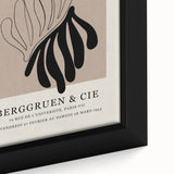 Extra large framed canvas featuring a black textured background with colorful, abstract Henri Matisse-inspired shapes.