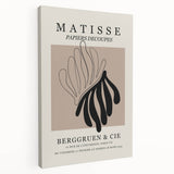 Abstract Henri Matisse-inspired artwork in vibrant colors on stretched canvas, suitable for kitchen wall art.