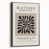 Black and white landscape painting on framed canvas, featuring minimalist vintage poster art.