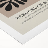 Art deco poster featuring geometric patterns in bold red and black on rolled canvas, suitable for dining room decor.