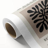 Art deco poster of a Henri Matisse design in pastel shades on rolled canvas, ideal for nursery wall art.